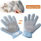 2in1 Double Sided Pet Grooming Glove, Deshedding Massage Brush Mitt For Cats & Dogs, Remove Loose Fur On Pets & Furniture, Easy Clean