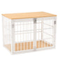 Sturdy Dog Crate Furniture, Heavy Duty Kennel For Large & Medium Dogs, Indoor Use
